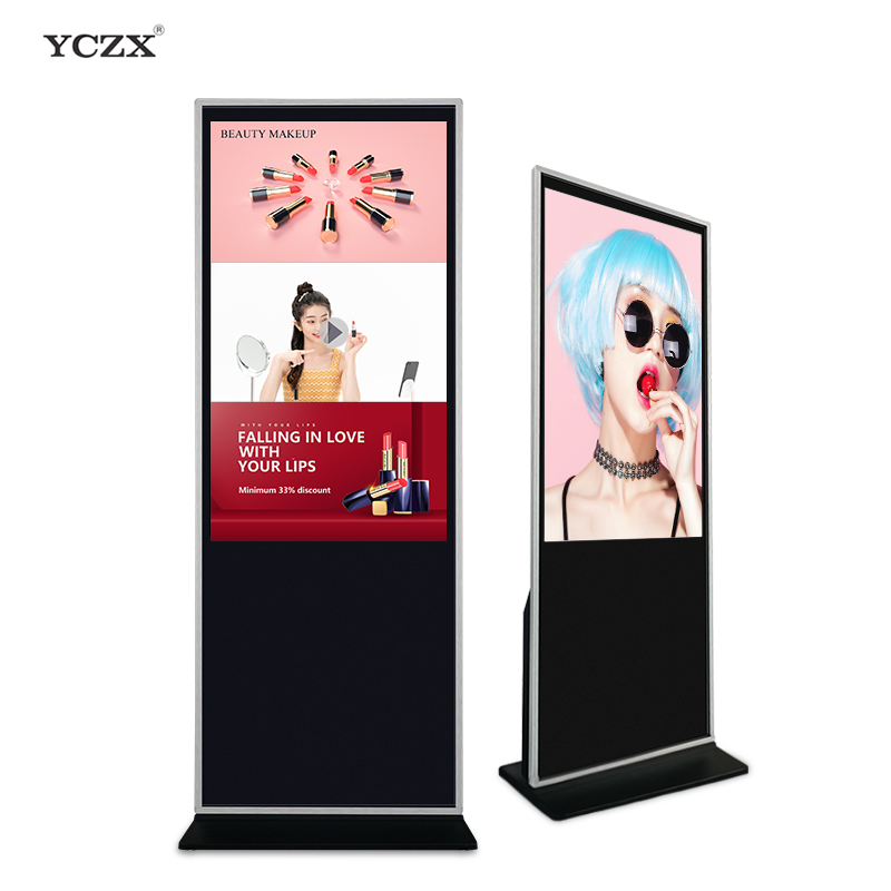 Dokunmatik ekran LCD dijital kapalı ayaklı reklam oynatıcı 