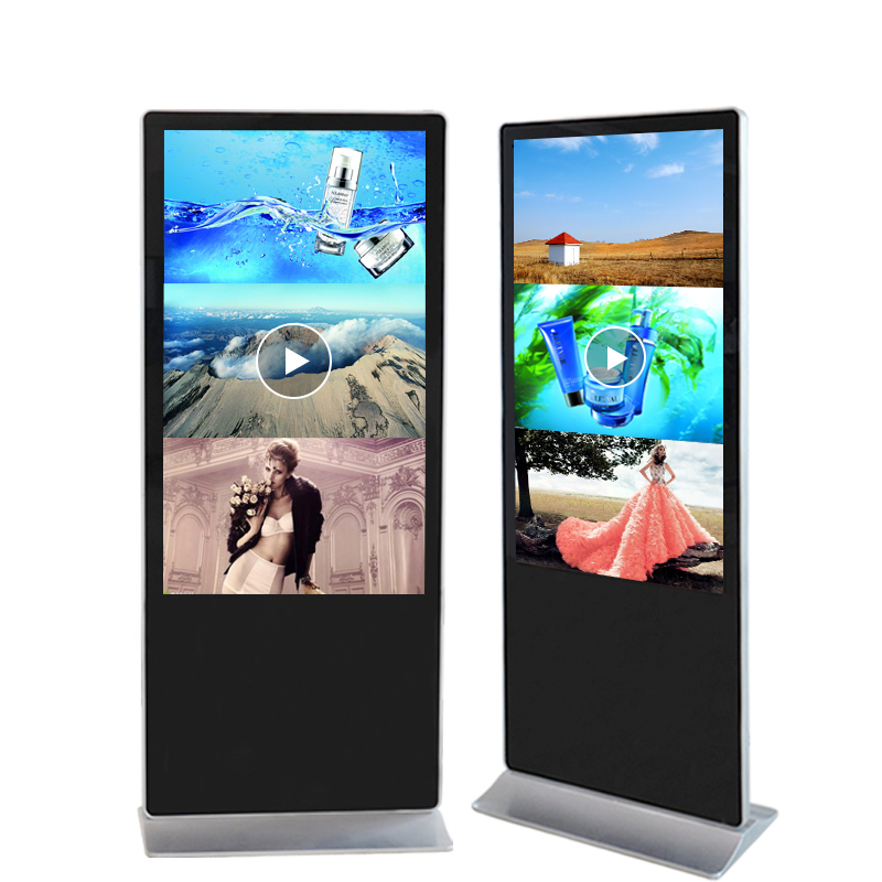 Yüksek Çözünürlüklü Taşınabilir Dikey Akıllı Bölünmüş Ekran 65 'Reklam Oynatıcı 