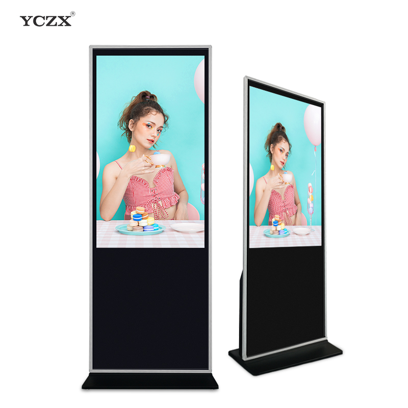 Dokunmatik ekran LCD dijital kapalı ayaklı reklam oynatıcı 