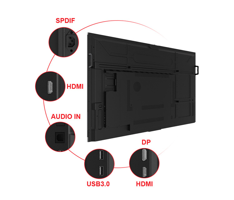 75 İnç Çoklu Dokunmatik LCD TV Smartboard İnteraktif Düz Panel 